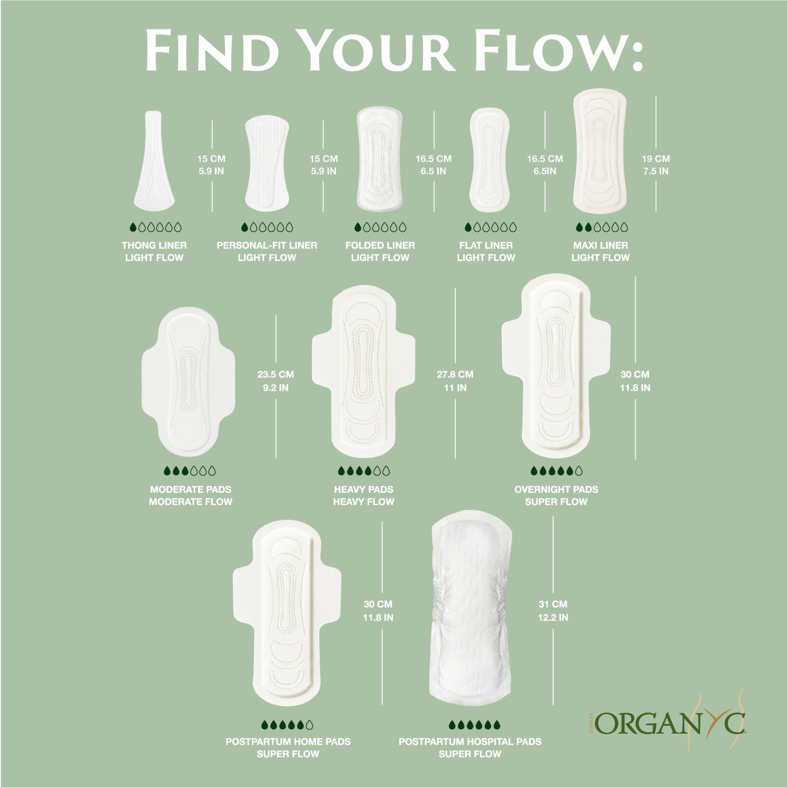 organyc-serviettes-hygi-niques-avec-ailettes-coton-bio-4-packs-de-10-40-unit-s image 7