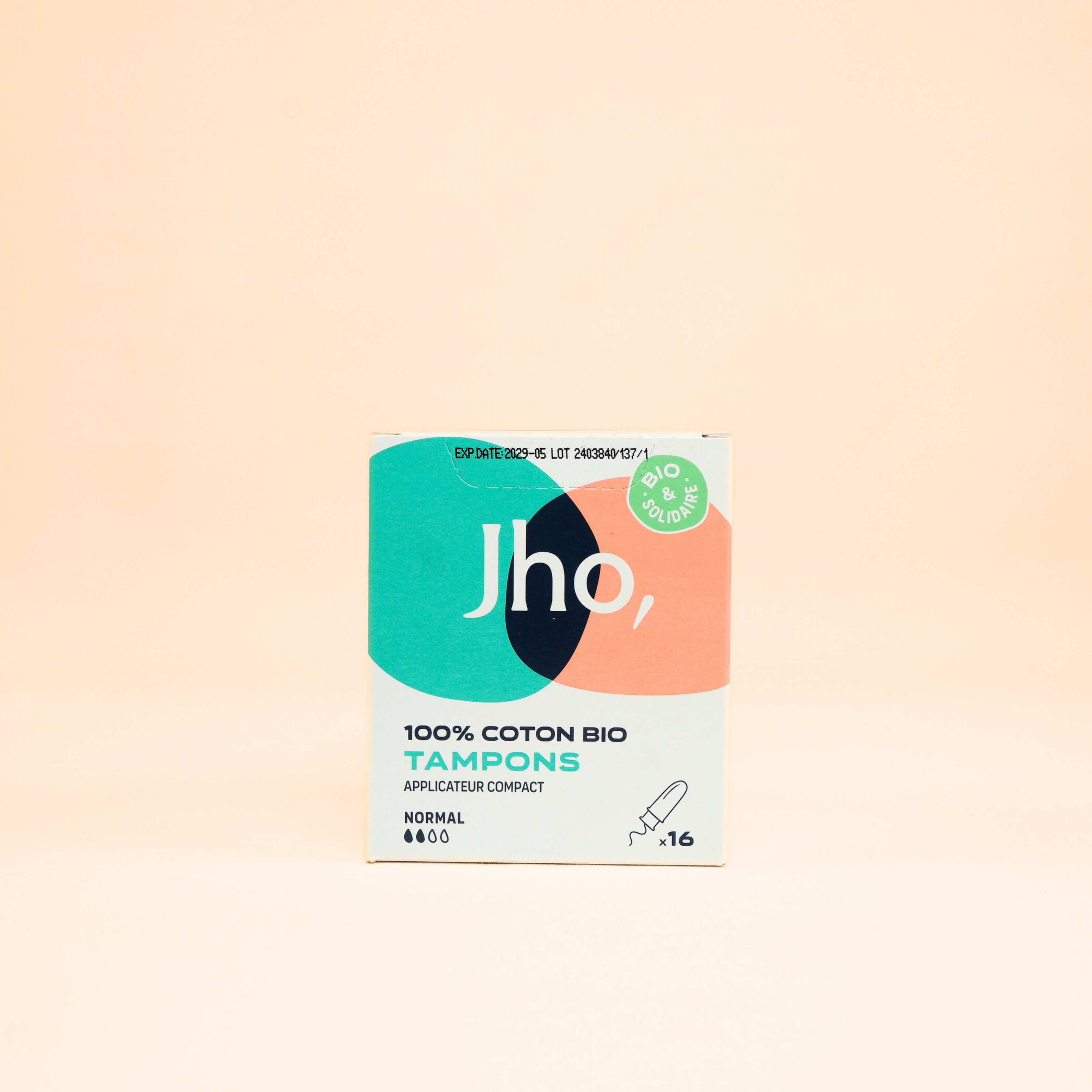 jho-tampons-avec-applicateur-compact-100-coton-biologique image 2