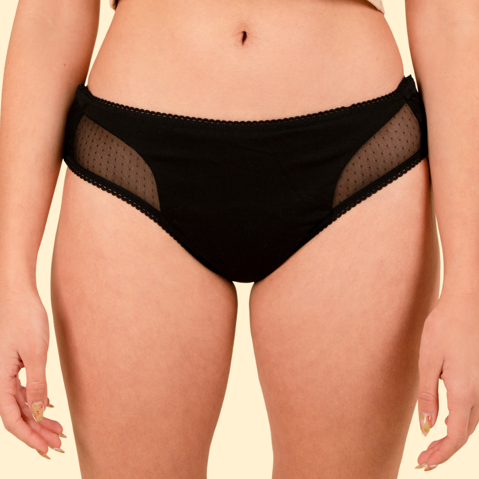 jho-culotte-menstruelle-d-tachable-noire-flux-moyen image 1