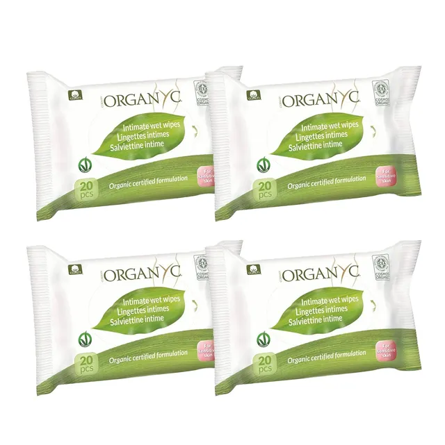 organyc-lingettes-hygi-ne-intime-100-coton-bio-4x20-80-lingettes image 1