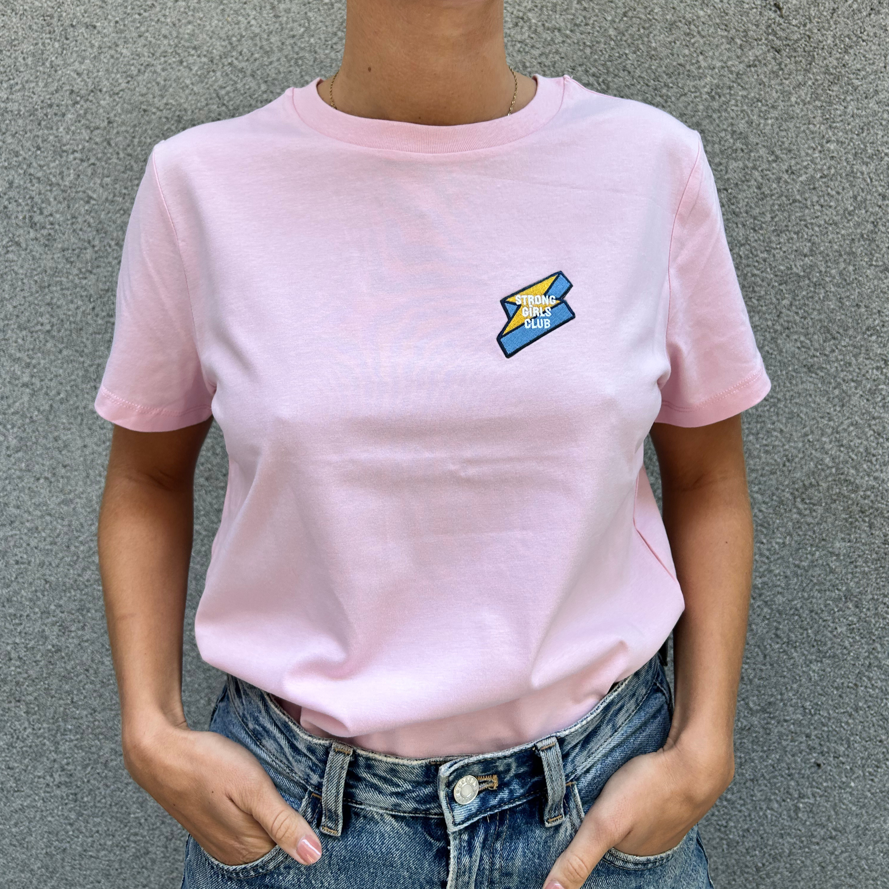 jho-t-shirt-strong-girls-club-rose-100-coton-biologique image 3