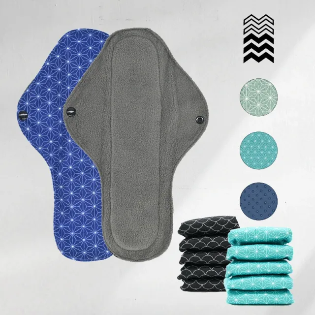 mypads-lot-de-10-serviettes-hygi-niques-lavables-gamme-m-flux-moyen-fort image 1