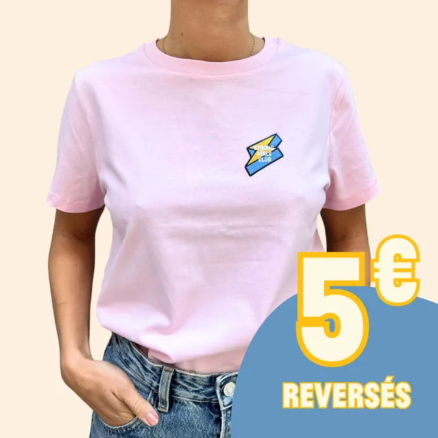 jho-t-shirt-strong-girls-club-rose-100-coton-biologique image 1