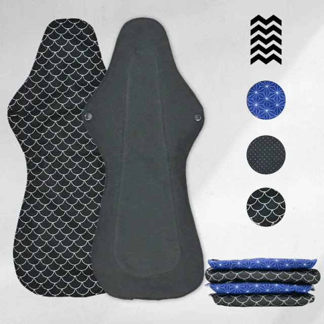 mypads-lot-de-5-serviettes-hygi-niques-lavables-gamme-xl-flux-extra-fort-nuit-et image 1