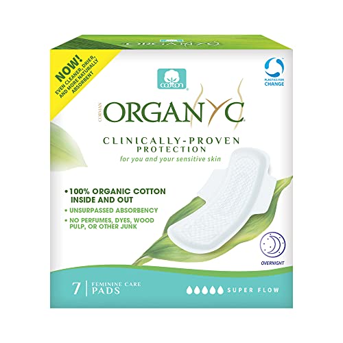 organyc-serviettes-hygi-niques-nuit-100-coton-bio-x7-avec-ailettes image 6