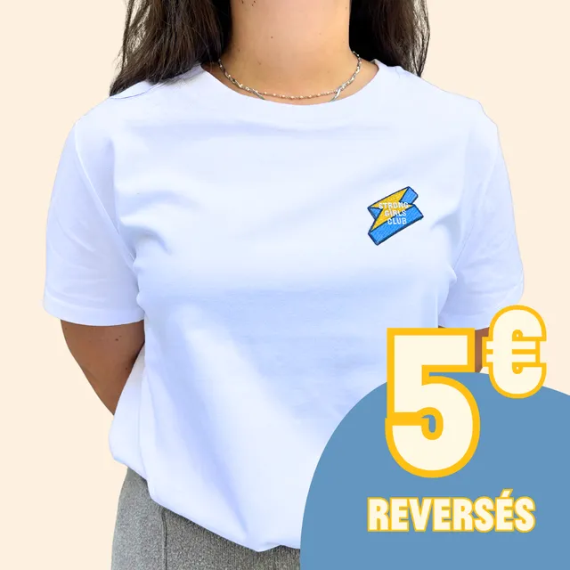 jho-t-shirt-strong-girls-club-blanc-coton-bio image 1