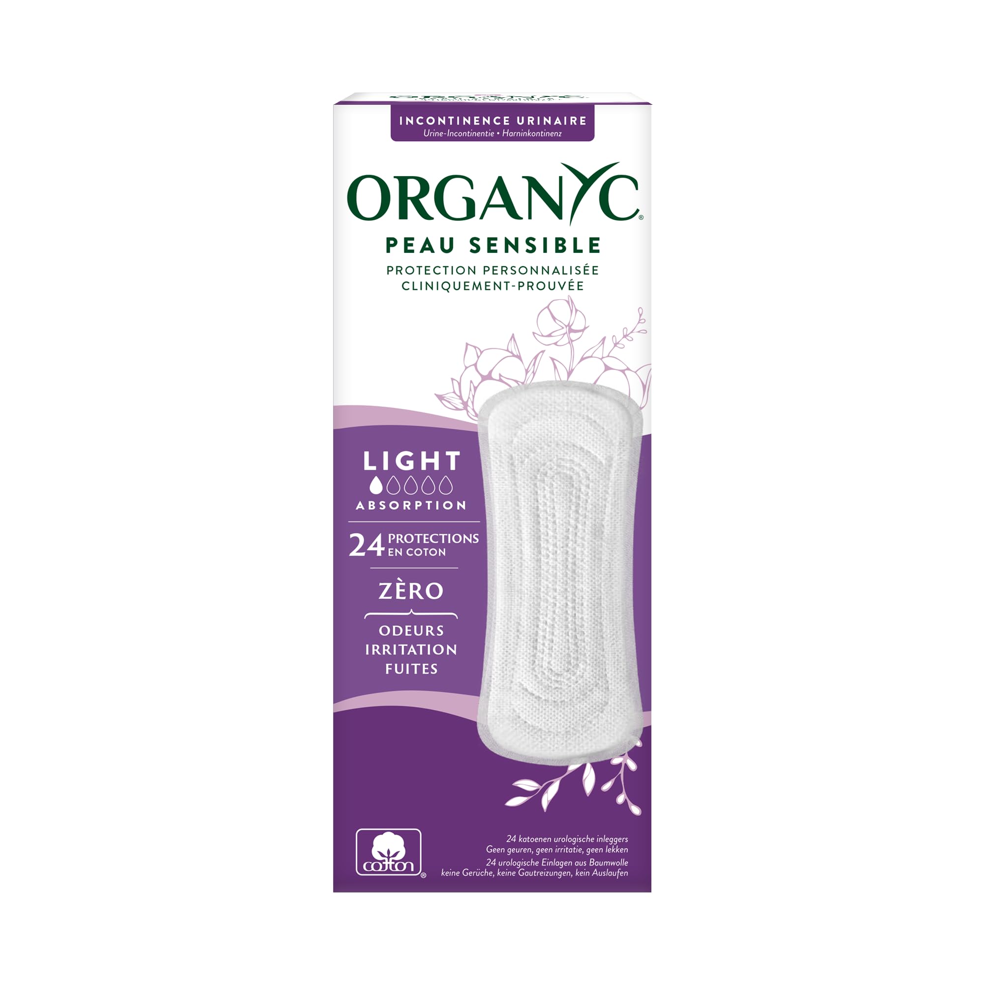 organyc-prot-ge-slips-fuites-urinaires-light-ultra-fins-bio-x24 image 2