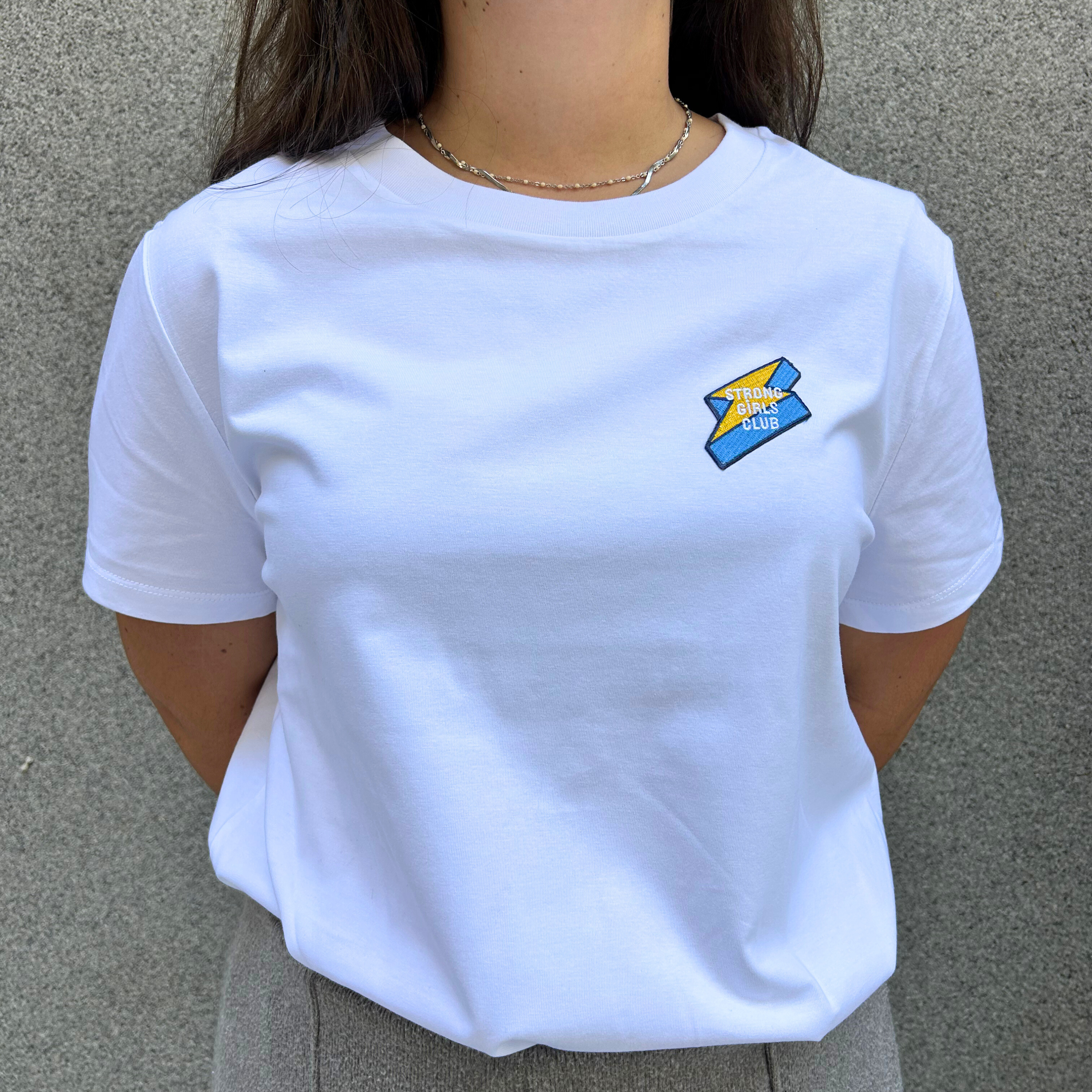 jho-t-shirt-strong-girls-club-blanc-coton-bio image 2