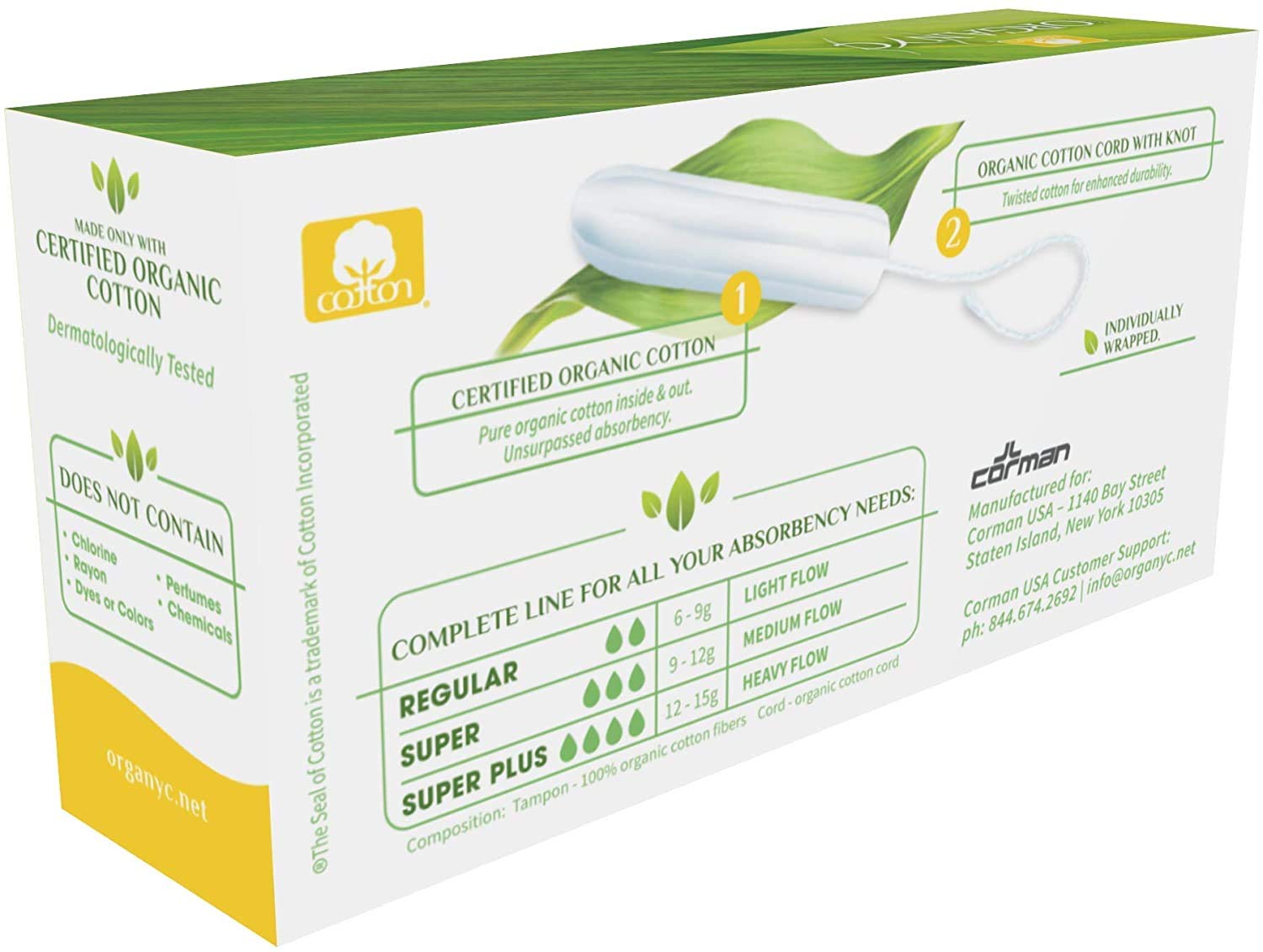 organyc-tampons-100-coton-bio-r-gulier-sans-applicateur-lot-64-unit-s-4x16 image 6