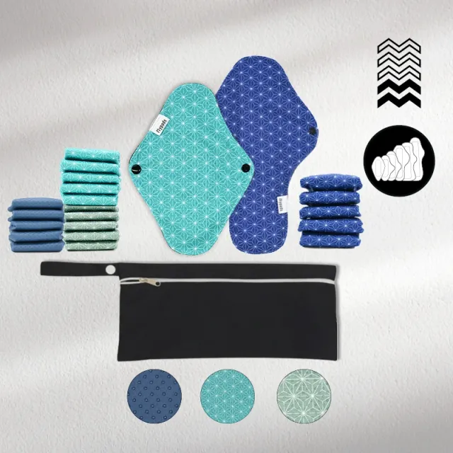 mypads-pack-complet-20-serviettes-hygi-niques-lavables-jour-et-nuit-flux-l-ger-m image 1