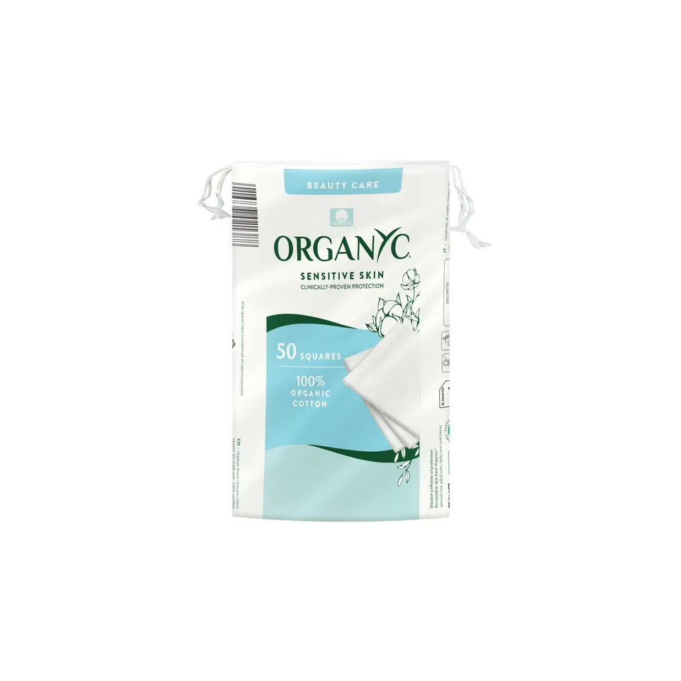 organyc-lot-de-50-carr-s-de-coton-100-bio-pour-peaux-sensibles image 1