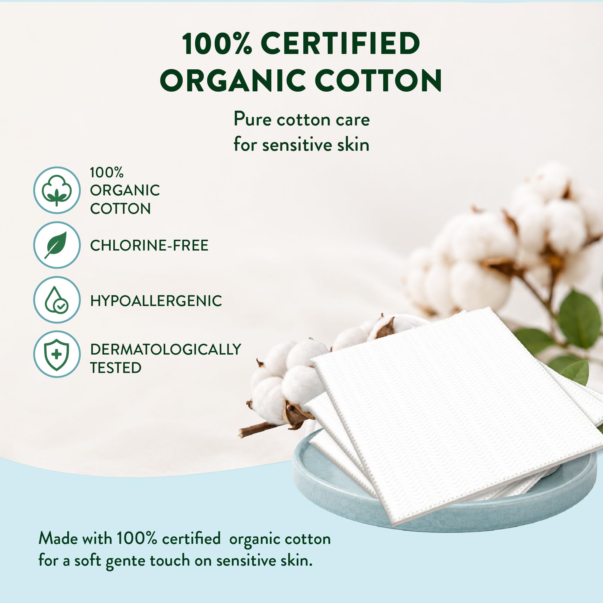 organyc-lot-de-50-carr-s-de-coton-100-bio-pour-peaux-sensibles image 2