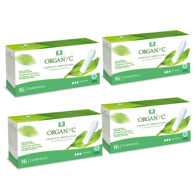 organyc-tampons-super-sans-applicateur-100-coton-bio-lot-4x16 image 1