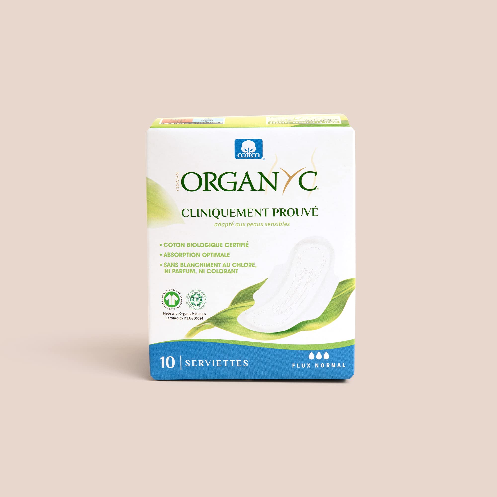 organyc-serviettes-hygi-niques-avec-ailettes-coton-bio-4-packs-de-10-40-unit-s image 5