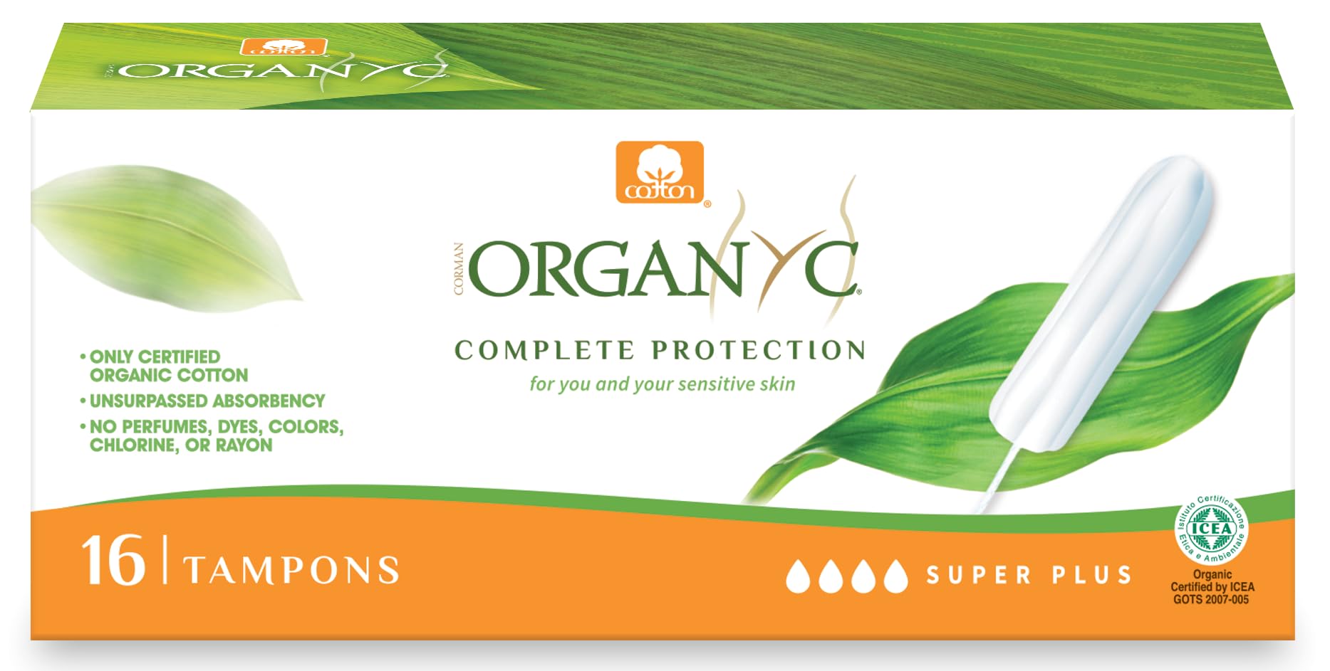 organyc-tampons-100-coton-bio-super-plus-bo-te-de-16 image 1