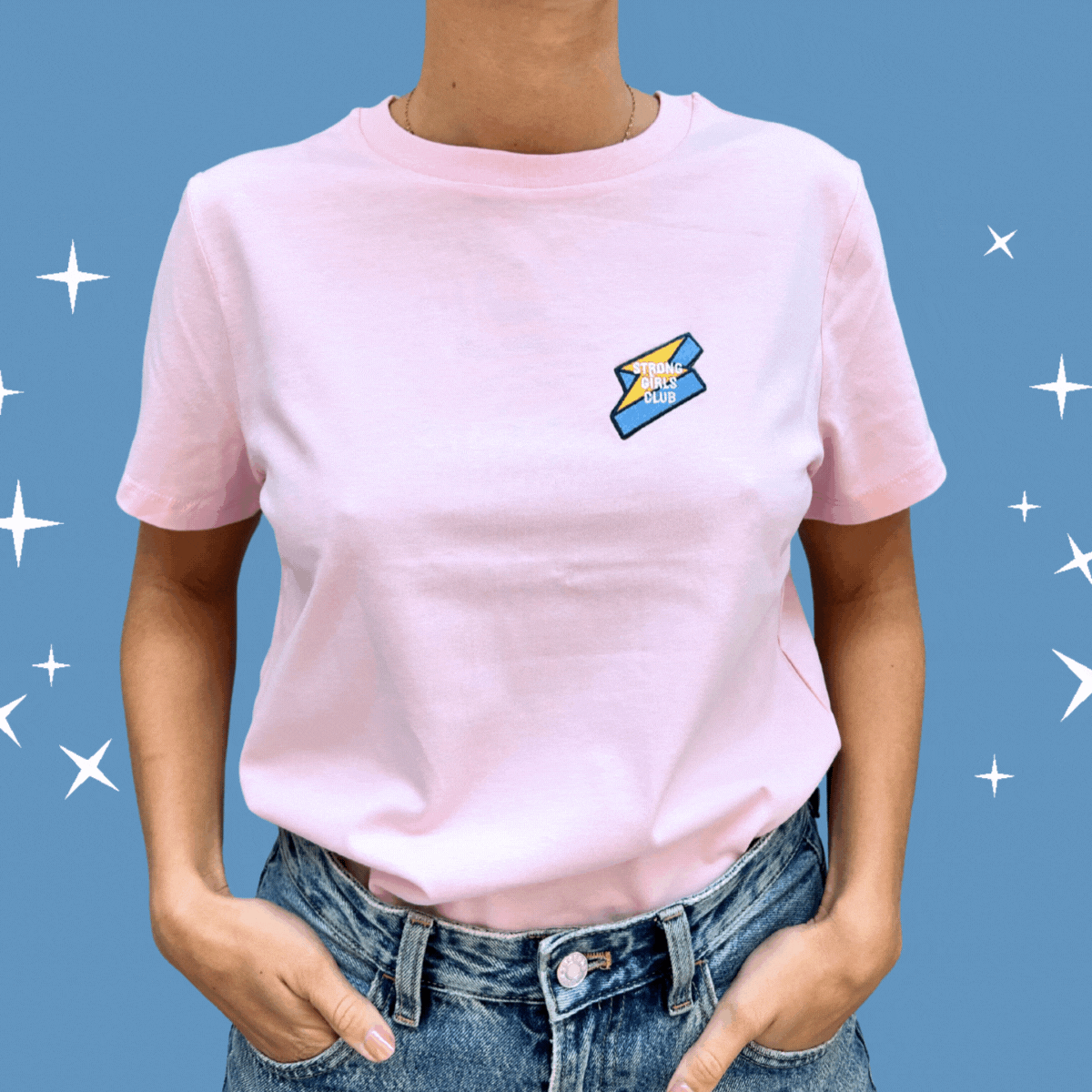 jho-t-shirt-strong-girls-club-rose-100-coton-biologique image 5