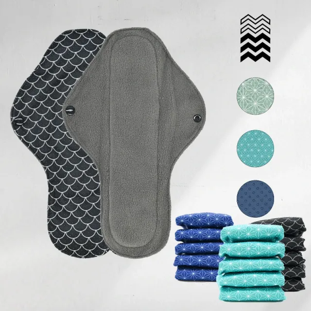 mypads-15-serviettes-lavables-gamme-m-flux-moyen-fort-choisir image 1