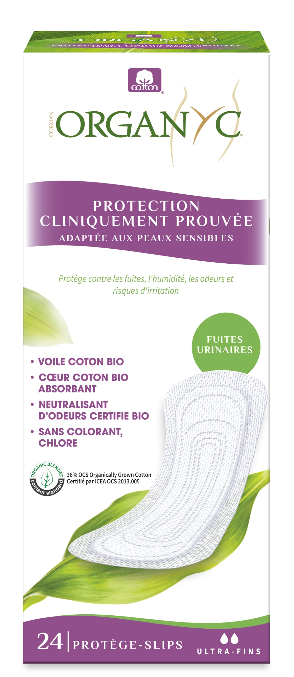organyc-prot-ge-slips-fuites-urinaires-light-ultra-fins-bio-x24 image 1