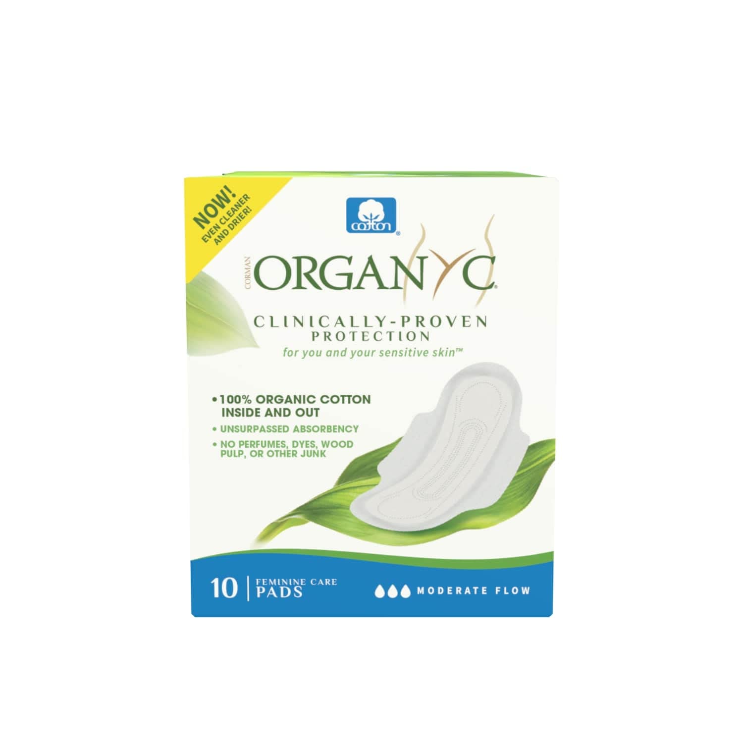 organyc-serviettes-hygi-niques-avec-ailettes-coton-bio-4-packs-de-10-40-unit-s image 8