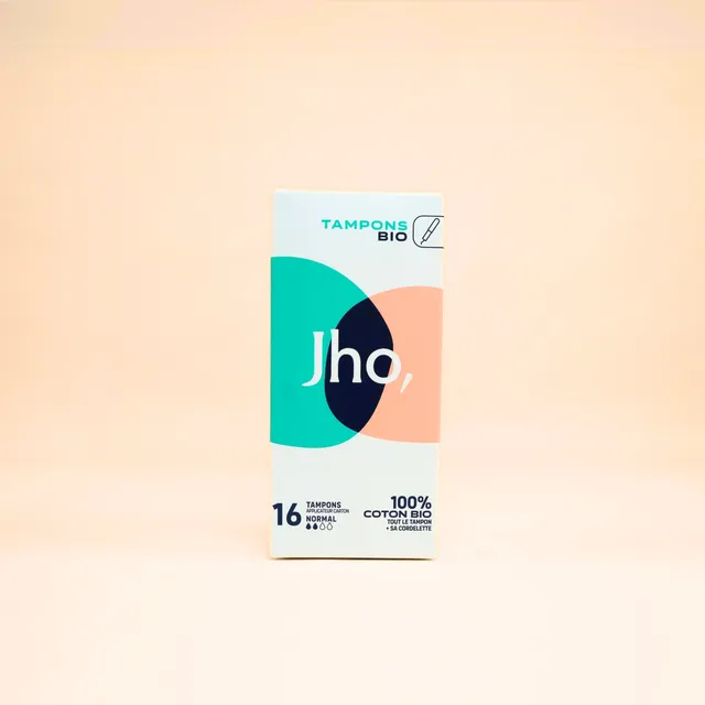 jho-tampons-avec-applicateur-carton-coton-biologique-normal-super image 1