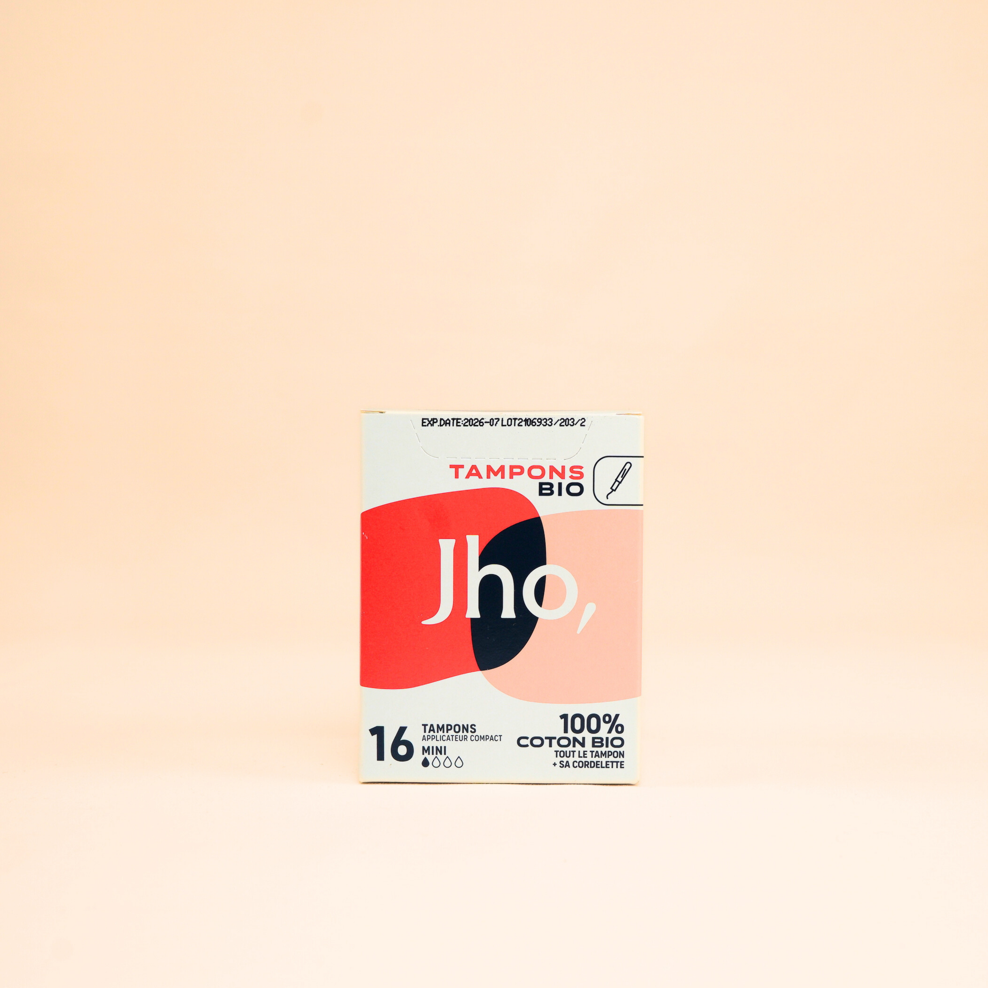 jho-tampons-avec-applicateur-compact-100-coton-biologique image 1