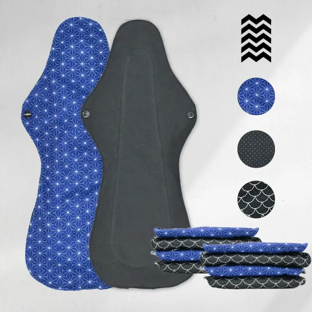 mypads-lot-de-10-serviettes-hygi-niques-lavables-coton-gamme-xl image 1