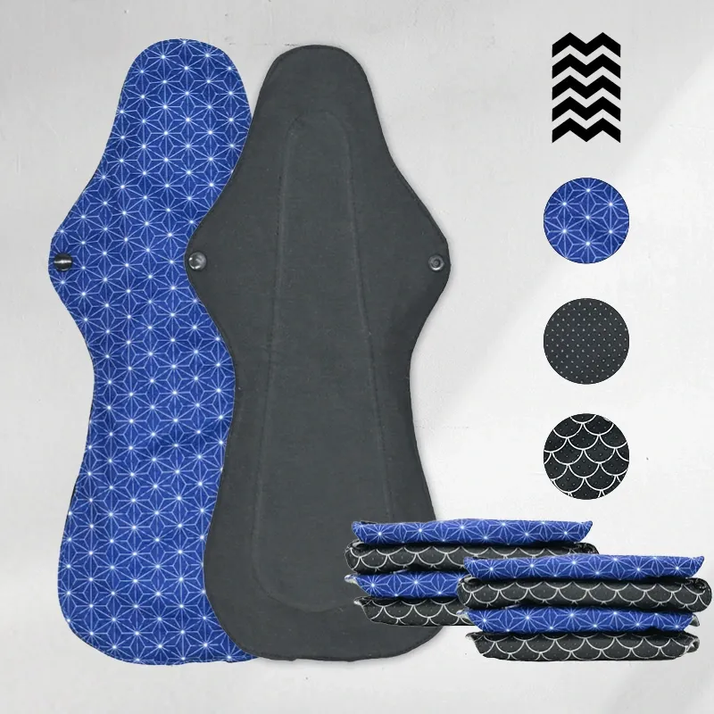 mypads-lot-de-10-serviettes-hygi-niques-lavables-coton-gamme-xl image 1